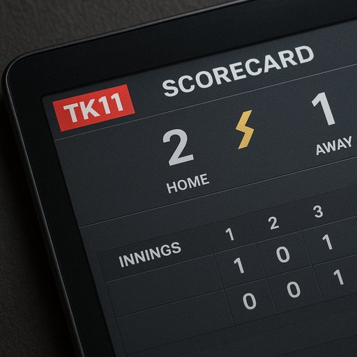 TK11 scorecard on tablet
